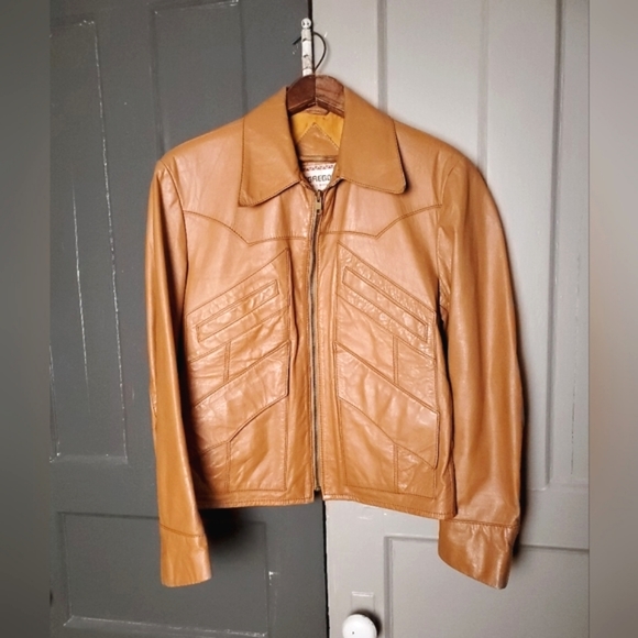 McGregor Other - Vintage McGregor Genuine Leather Jacket Tan Camel 40 Medium